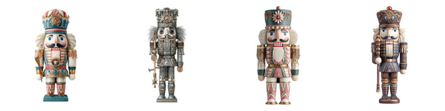 Vintage Decorative Nutcracker Figures Collection - Holiday Decor Elements