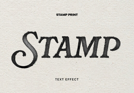 Stamp Print Text Effect