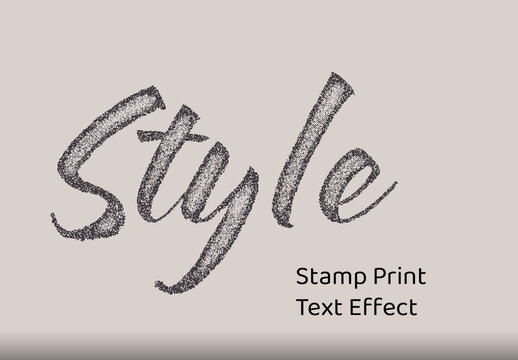Stamp Print Text Effect
