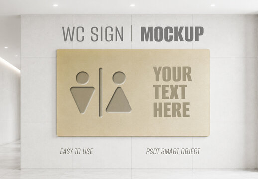 WC Sign Mockup