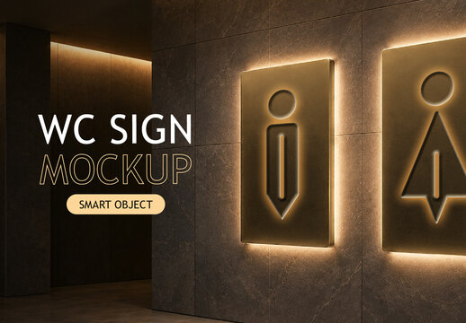 WC Sign Mockup
