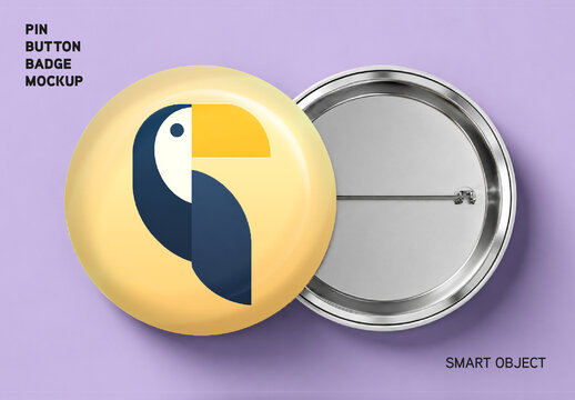 Pin Button Badge Mockup