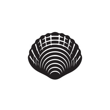 Clam Shell Minimal Vector Icon