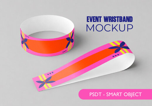 Event Wristband Mockup
