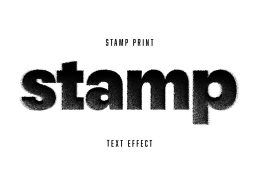 Stamp Print Text Effect