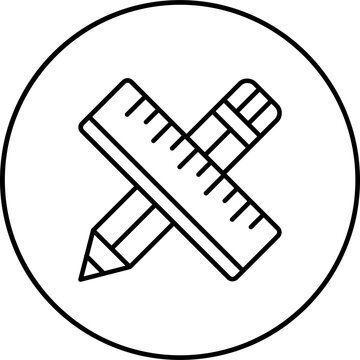 Ruler And Pencil Icon