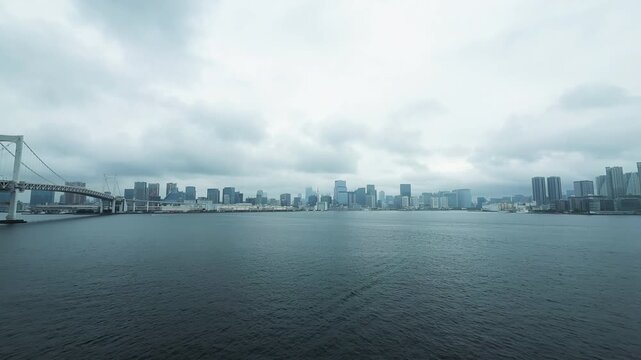 Shibaura Waterfront Skyline Across Tokyo Bay