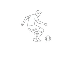 Fototapeta premium Soccer player kicking a ball