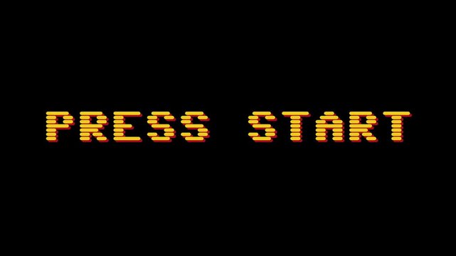 Retro gaming begins here with the iconic 'Press Start' on a black screen, igniting nostalgia for classic video games