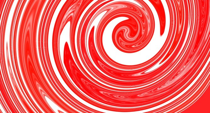Abstract red and white liquid marble texture background with fluid swirl pattern