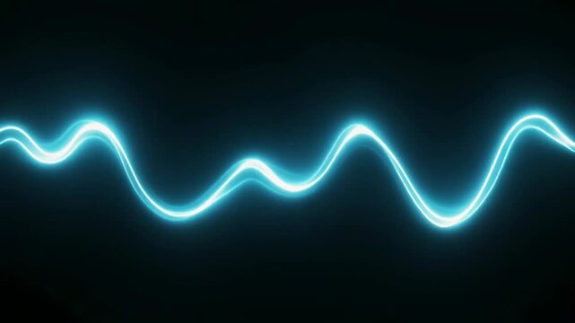 音楽に合わせて激しく振動する発光ライン