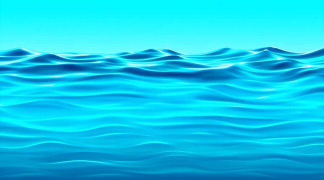 Abstract blue ocean wave background with a smooth flowing motion and vibrant turquoise hues perfect for travel marine life or summer themed designs