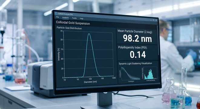 Nanoparticle Size and Polydispersity Analysis on Laboratory Control Screen