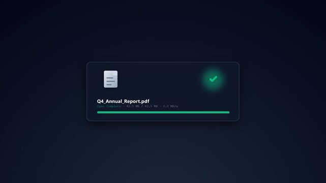 Digital File Upload Progress Animation