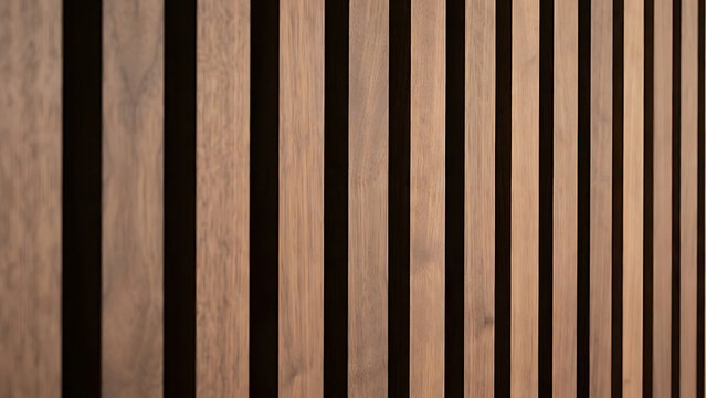 Vertical wooden slats forming a textured wall pattern
