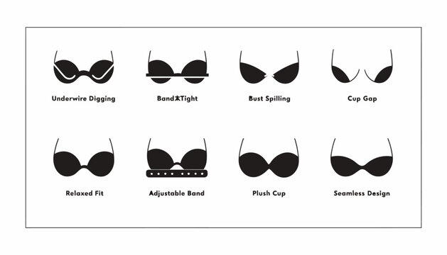 Bra fitting problems, various common issues with women's lingerie
