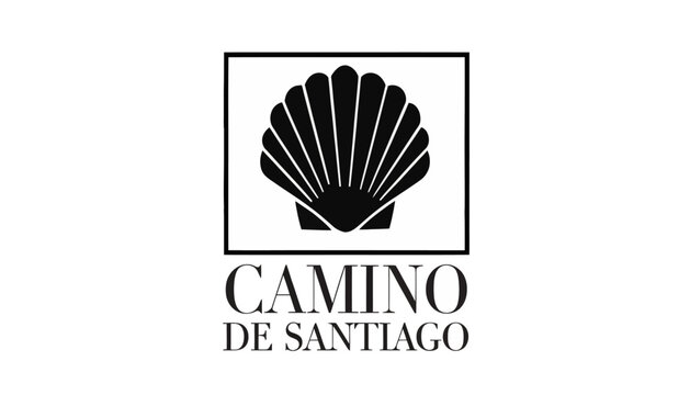 Camino de Santiago logo, shell symbol isolated on transparent background