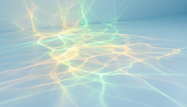 Abstract Water Caustics and Light Ripple Background Generative AI