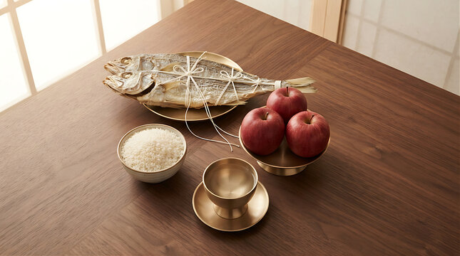 Traditional Korean Prosperity Ritual Gosa Bugeo and Thread