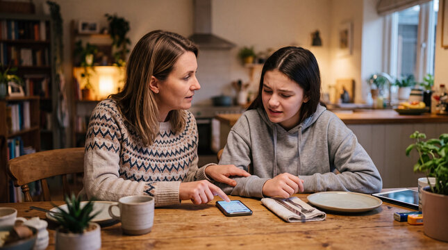 Parent guides teen through healthier social media habits