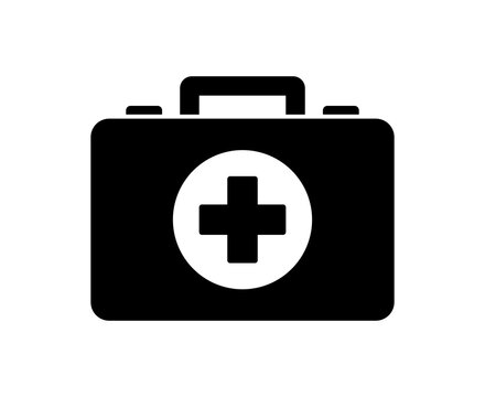 Medical emergency kit box icon Illustration