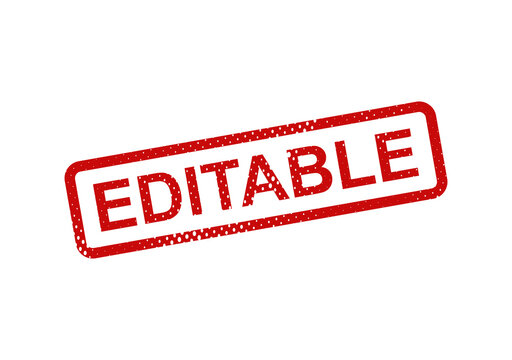 Red editable stamp with text illustration