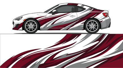 Fototapeta premium Speeding Sport Car Racing Stripes Design
