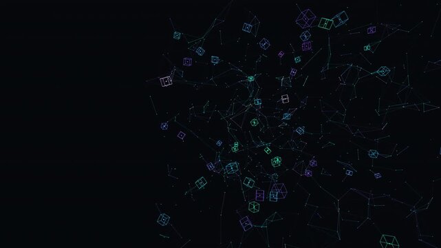 Neural network data lattice structure motion background