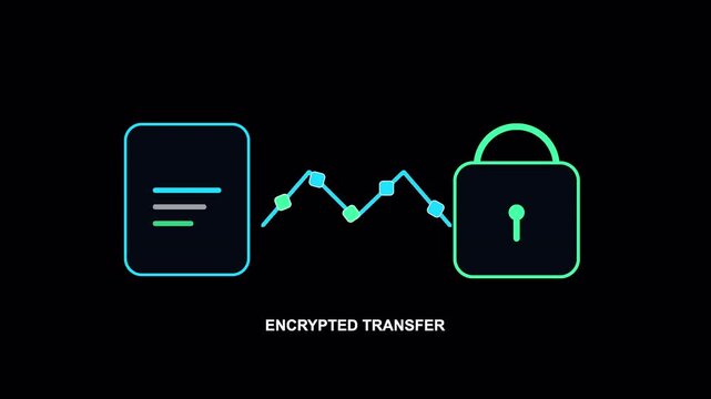 Encrypted File Transfer and Data Security Animation