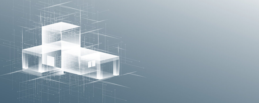 building construction modeling technology in a futuristic digital city
