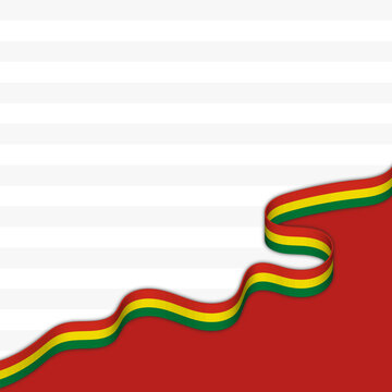 Bolivia Flag Waving Background