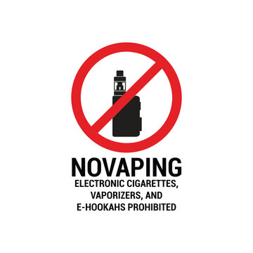 No Vaping Electronic Cigarettes Prohibition Sign