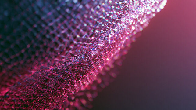 Pink photonic crystal lattice created by wave interference, quantum gene editing, CRISPR research, molecular engineering, genomic diagnostics, precision medicine, biosensing, biotechnology