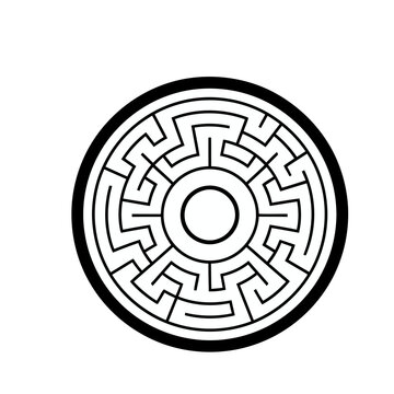 Circular maze with a central circle