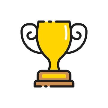 Elegant trophy cup award icon