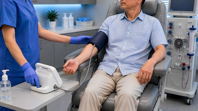 Pre-Dialysis Blood Pressure Assessment in Modern Hemodialysis Center