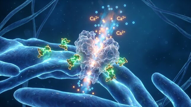 Calcium Channel Opening and Ion Flow