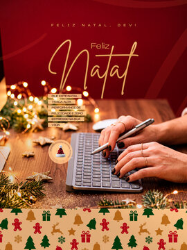 Natal para Desenvolvedores Dev Feliz Natal Post Card Insta Template Banner