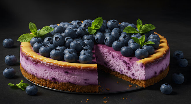 Blueberry Cheesecake Mousse Cake Potato