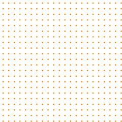 Simple two color, geometric, polka dot pattern Small muted yellow - orange polka dots, circles, confetti on a white background Retro style Minimalistic, flat silhouette design © Olga