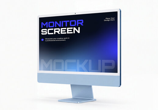 Computer Monitor Display Mockup