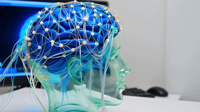 High-Density EEG Grid with Sensor Precision Visualization