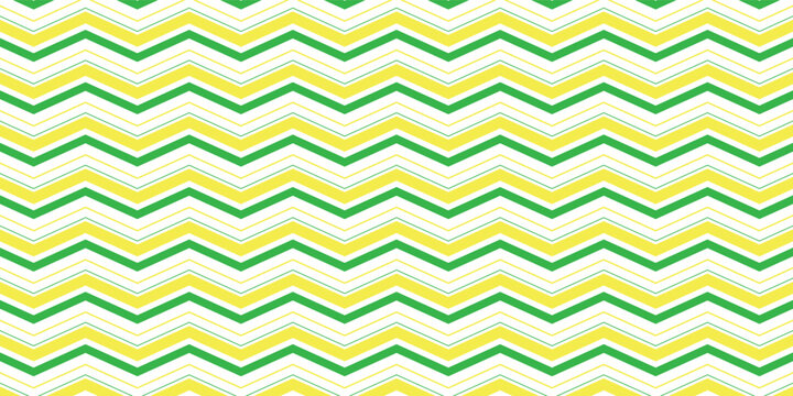 simple abstract nion, light nion and yellow colour diagonal zig zag line pattern on white background.