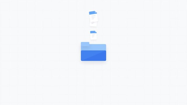 Zip file process moving documents into a secure compressed blue folder