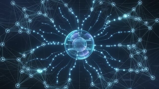 AI voice agent receives spoken questions, searches a distributed knowledge network and retrieves relevant information to generate intelligent conversational responses.