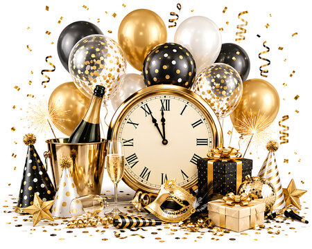 elegant countdown, countdown celebration, New Year celebration, festive countdown, midnight celebration, luxury event, glamorous party, festive decor, celebration background, sparkling lights, golden 
