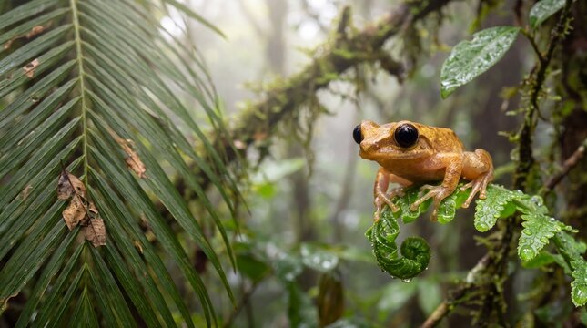 Seychelles Palm Frog Gardiner Frog World Smallest Frog Measuring Eleven Millimeters Perched Atop Human