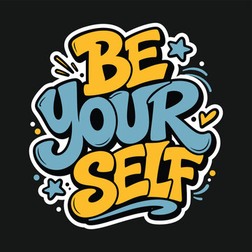Keep going and just chill hand lettering quotes with doodle style on split teal and yellow backgrounds