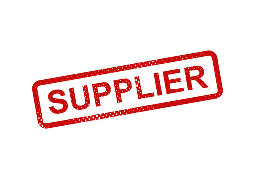 Red supplier stamp on plain background illustration