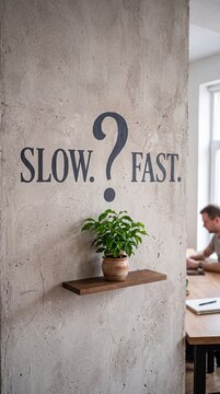Slow or Fast Decision Making Business Concept